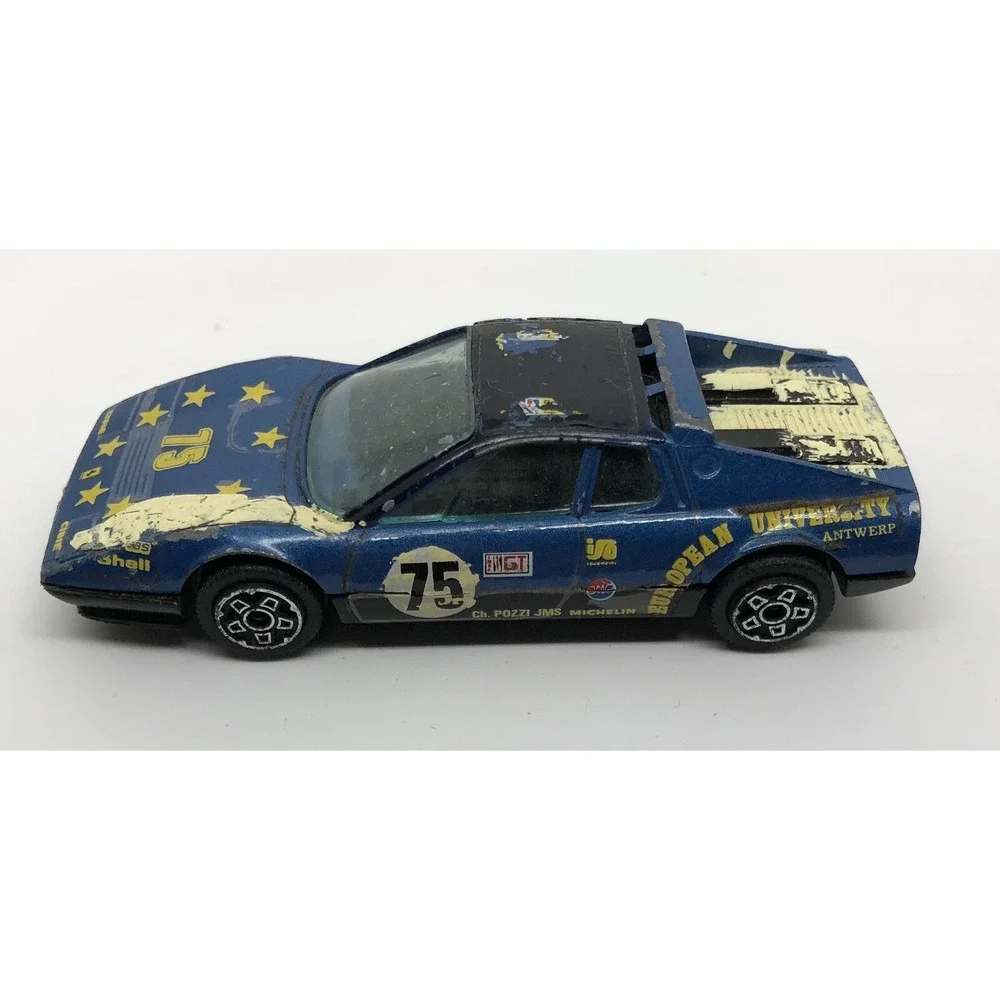 Bburago Ferrari 512 BB University Boxer 1:43 Made‎ In Italy 1983 Blue Sponsor